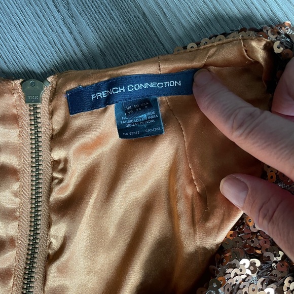 BNWOT French Connection for the Holidays! Beautiful Copper Sequin Dress, 4. - Picture 6 of 9